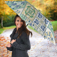 Mele Kalikimaka Hawaii Christmas Umbrella Omaomao Seamless Floral Motif - Polynesian Pride