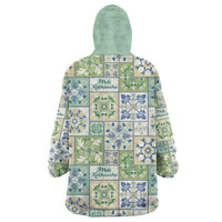 Mele Kalikimaka Hawaii Christmas Wearable Blanket Hoodie Omaomao Seamless Floral Motif LT9 - Polynesian Pride