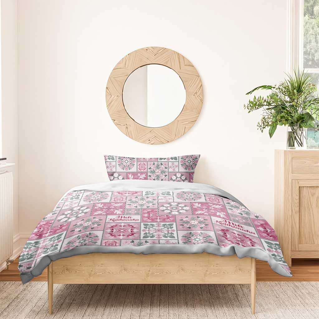 Mele Kalikimaka Hawaii Christmas Bedding Set Akala Seamless Floral Motif - Polynesian Pride