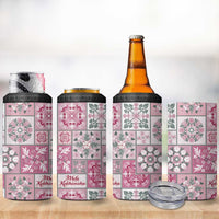 Mele Kalikimaka Hawaii Christmas 4 in 1 Can Cooler Tumbler Akala Seamless Floral Motif LT9 - Polynesian Pride