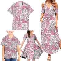 Mele Kalikimaka Hawaii Christmas Family Matching Summer Maxi Dress and Hawaiian Shirt Akala Seamless Floral Motif LT9 - Polynesian Pride