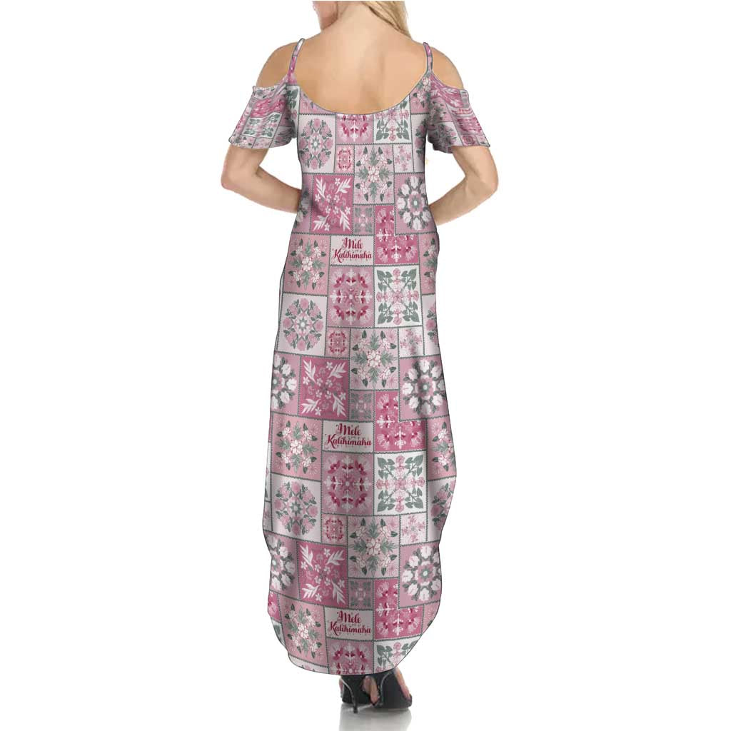 Mele Kalikimaka Hawaii Christmas Family Matching Summer Maxi Dress and Hawaiian Shirt Akala Seamless Floral Motif LT9 - Polynesian Pride