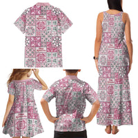 Mele Kalikimaka Hawaii Christmas Family Matching Tank Maxi Dress and Hawaiian Shirt Akala Seamless Floral Motif LT9 - Polynesian Pride