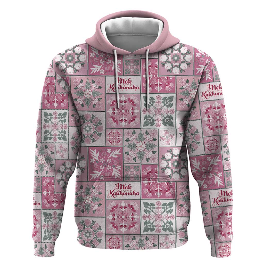 Mele Kalikimaka Hawaii Christmas Hoodie Akala Seamless Floral Motif - Polynesian Pride