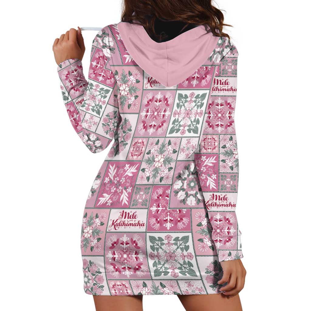 Mele Kalikimaka Hawaii Christmas Hoodie Dress Akala Seamless Floral Motif LT9 - Polynesian Pride