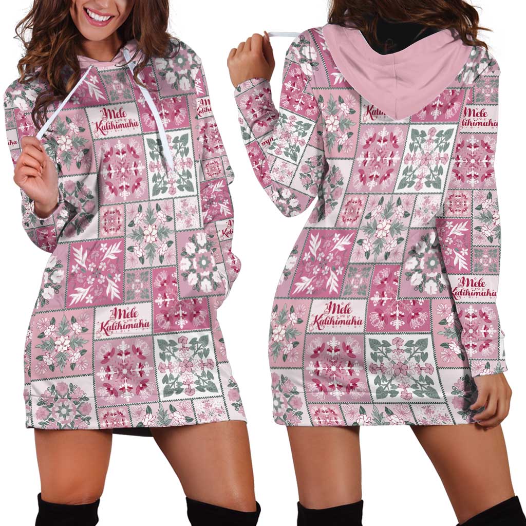 Mele Kalikimaka Hawaii Christmas Hoodie Dress Akala Seamless Floral Motif LT9 - Polynesian Pride
