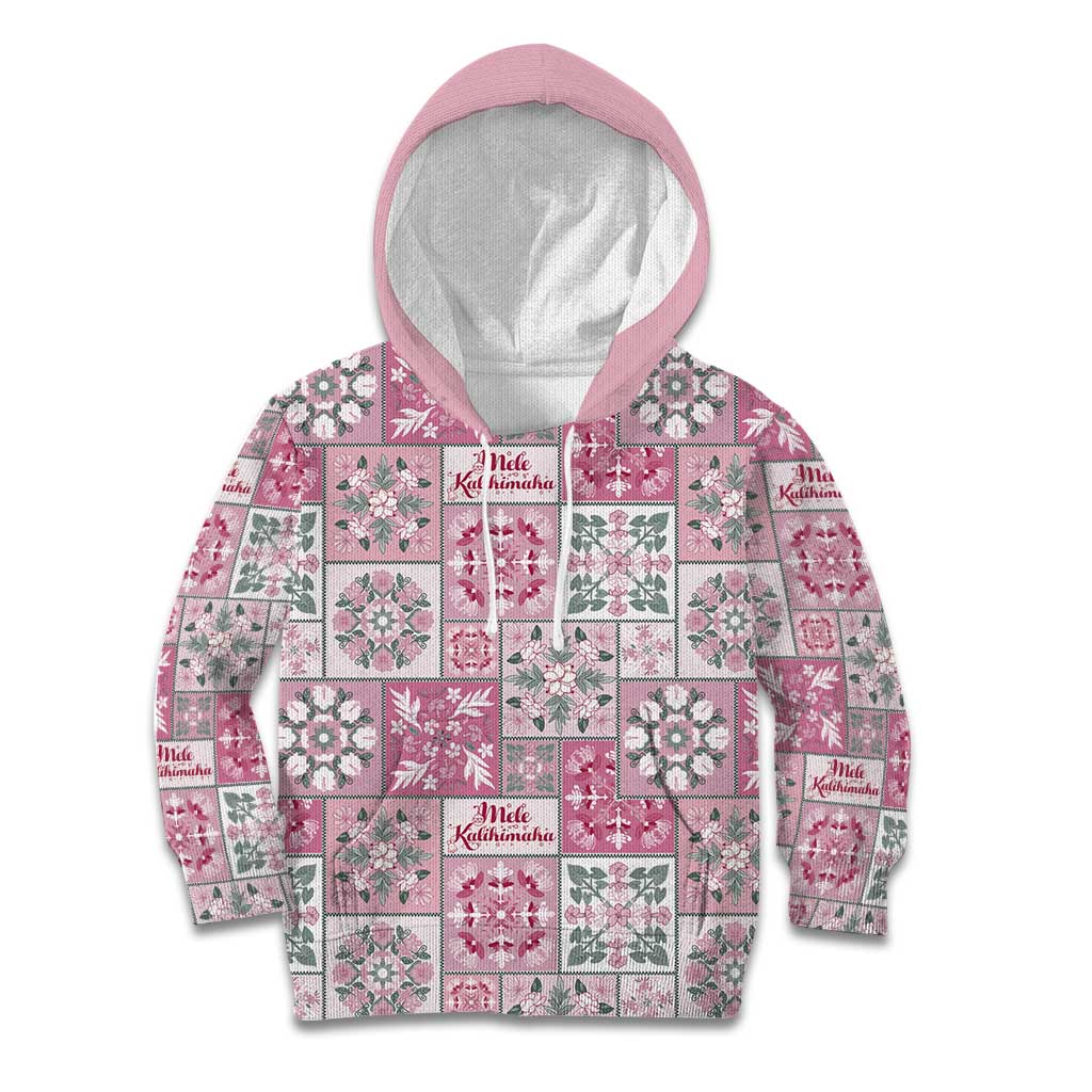 Mele Kalikimaka Hawaii Christmas Kid Hoodie Akala Seamless Floral Motif LT9 Hoodie Pink - Polynesian Pride