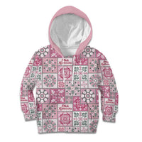 Mele Kalikimaka Hawaii Christmas Kid Hoodie Akala Seamless Floral Motif LT9 Hoodie Pink - Polynesian Pride
