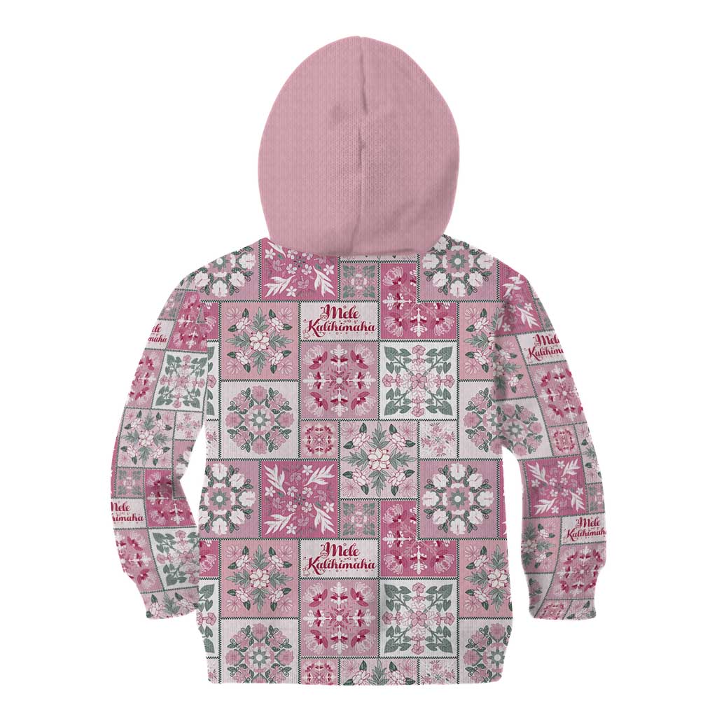 Mele Kalikimaka Hawaii Christmas Kid Hoodie Akala Seamless Floral Motif LT9 - Polynesian Pride
