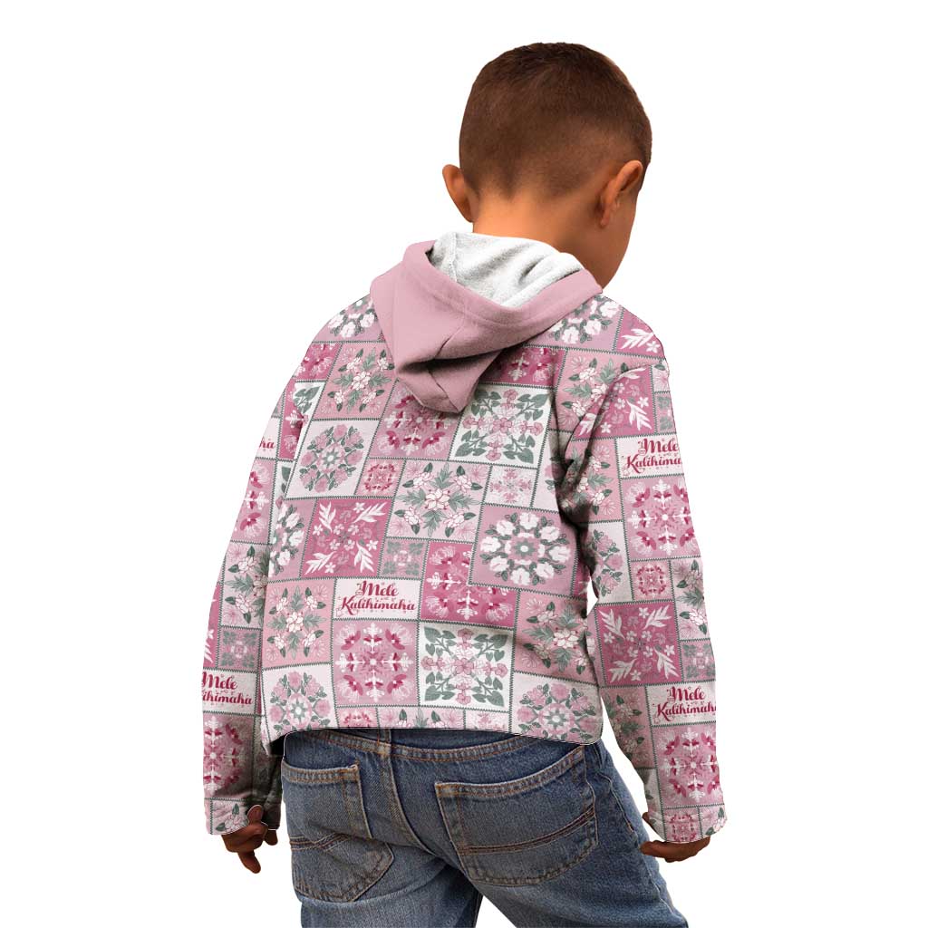 Mele Kalikimaka Hawaii Christmas Kid Hoodie Akala Seamless Floral Motif LT9 - Polynesian Pride