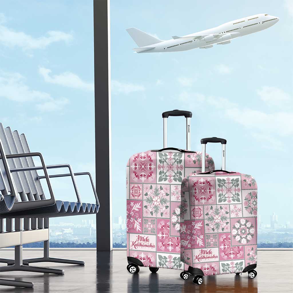 Mele Kalikimaka Hawaii Christmas Luggage Cover Akala Seamless Floral Motif - Polynesian Pride
