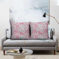 Mele Kalikimaka Hawaii Christmas Pillow Cover Akala Seamless Floral Motif - Polynesian Pride