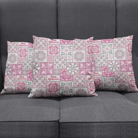 Mele Kalikimaka Hawaii Christmas Pillow Cover Akala Seamless Floral Motif - Polynesian Pride