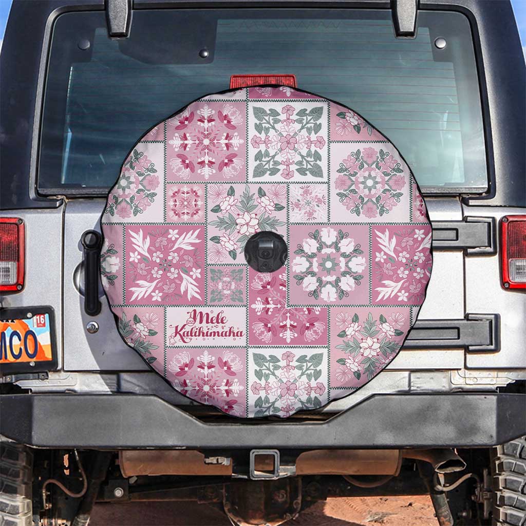 Mele Kalikimaka Hawaii Christmas Spare Tire Cover Akala Seamless Floral Motif LT9 Pink - Polynesian Pride