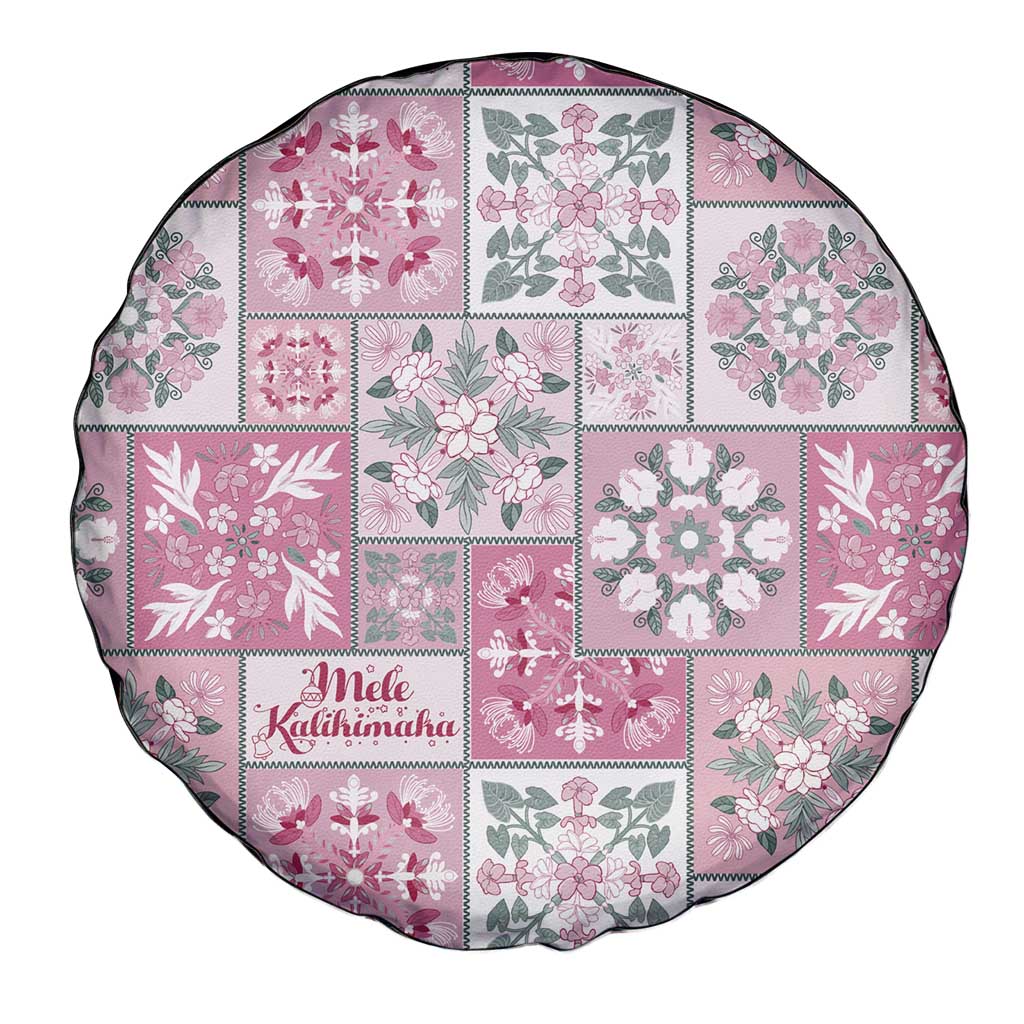 Mele Kalikimaka Hawaii Christmas Spare Tire Cover Akala Seamless Floral Motif LT9 - Polynesian Pride