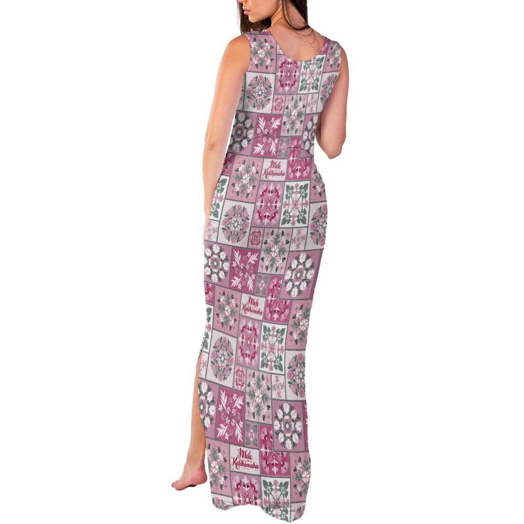 Mele Kalikimaka Hawaii Christmas Tank Maxi Dress Akala Seamless Floral Motif LT9 - Polynesian Pride