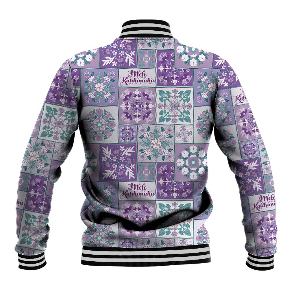 Mele Kalikimaka Hawaii Christmas Baseball Jacket Poni Seamless Floral Motif - Polynesian Pride