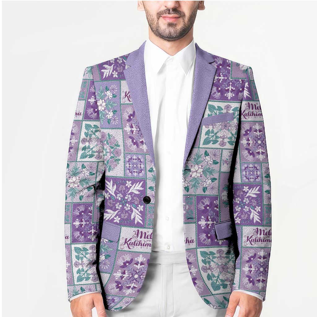 Mele Kalikimaka Hawaii Christmas Blazer Poni Seamless Floral Motif - Polynesian Pride
