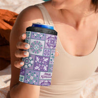 Mele Kalikimaka Hawaii Christmas 4 in 1 Can Cooler Tumbler Poni Seamless Floral Motif LT9 - Polynesian Pride