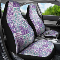 Mele Kalikimaka Hawaii Christmas Car Seat Cover Poni Seamless Floral Motif LT9 - Polynesian Pride
