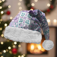 Mele Kalikimaka Hawaii Christmas Santa Hat Poni Seamless Floral Motif - Polynesian Pride