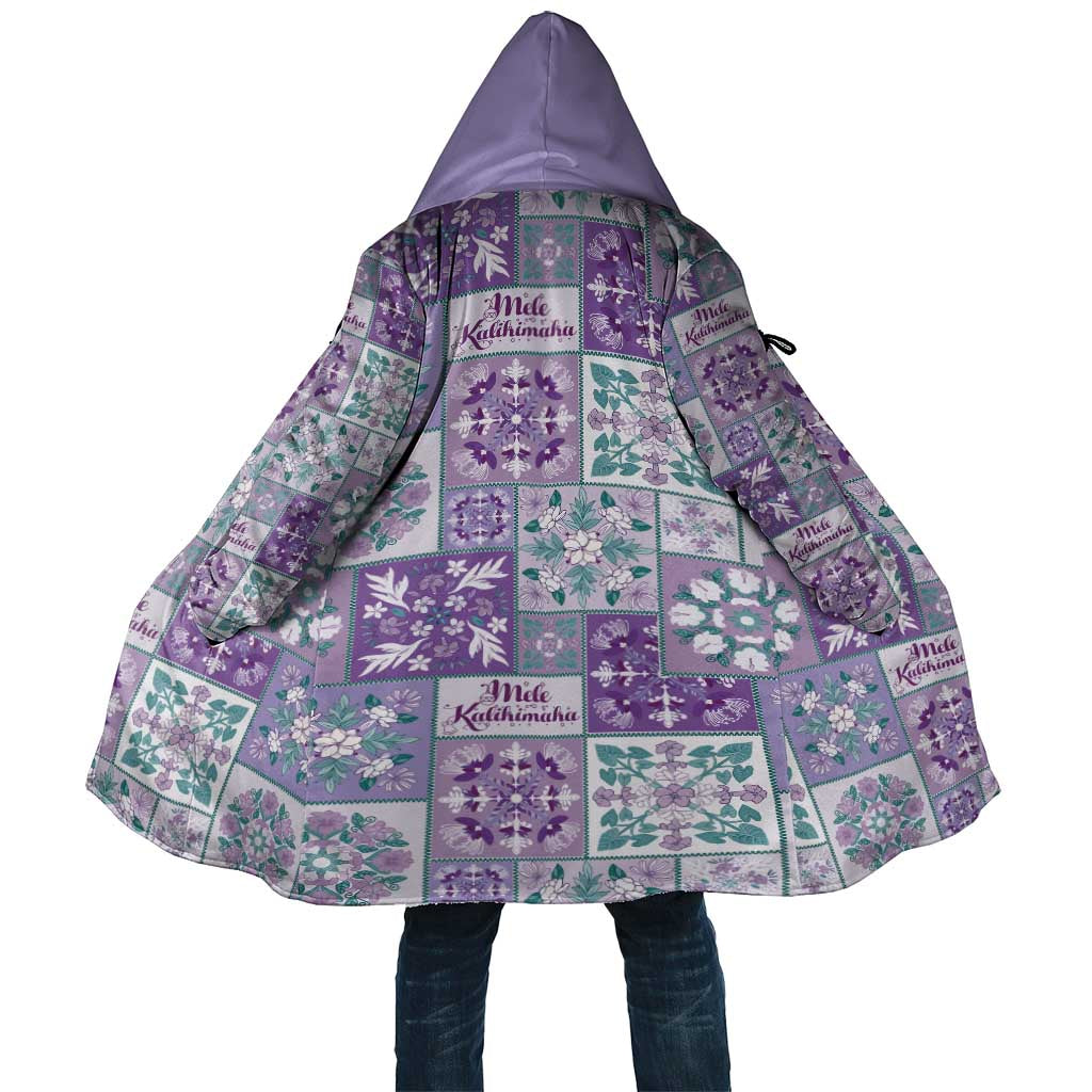 Mele Kalikimaka Hawaii Christmas Cloak Poni Seamless Floral Motif LT9 Unisex Purple - Polynesian Pride