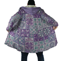 Mele Kalikimaka Hawaii Christmas Cloak Poni Seamless Floral Motif LT9 - Polynesian Pride