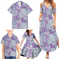 Mele Kalikimaka Hawaii Christmas Family Matching Summer Maxi Dress and Hawaiian Shirt Poni Seamless Floral Motif LT9 - Polynesian Pride