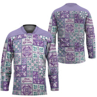 Mele Kalikimaka Hawaii Christmas Hockey Jersey Poni Seamless Floral Motif LT9 - Polynesian Pride