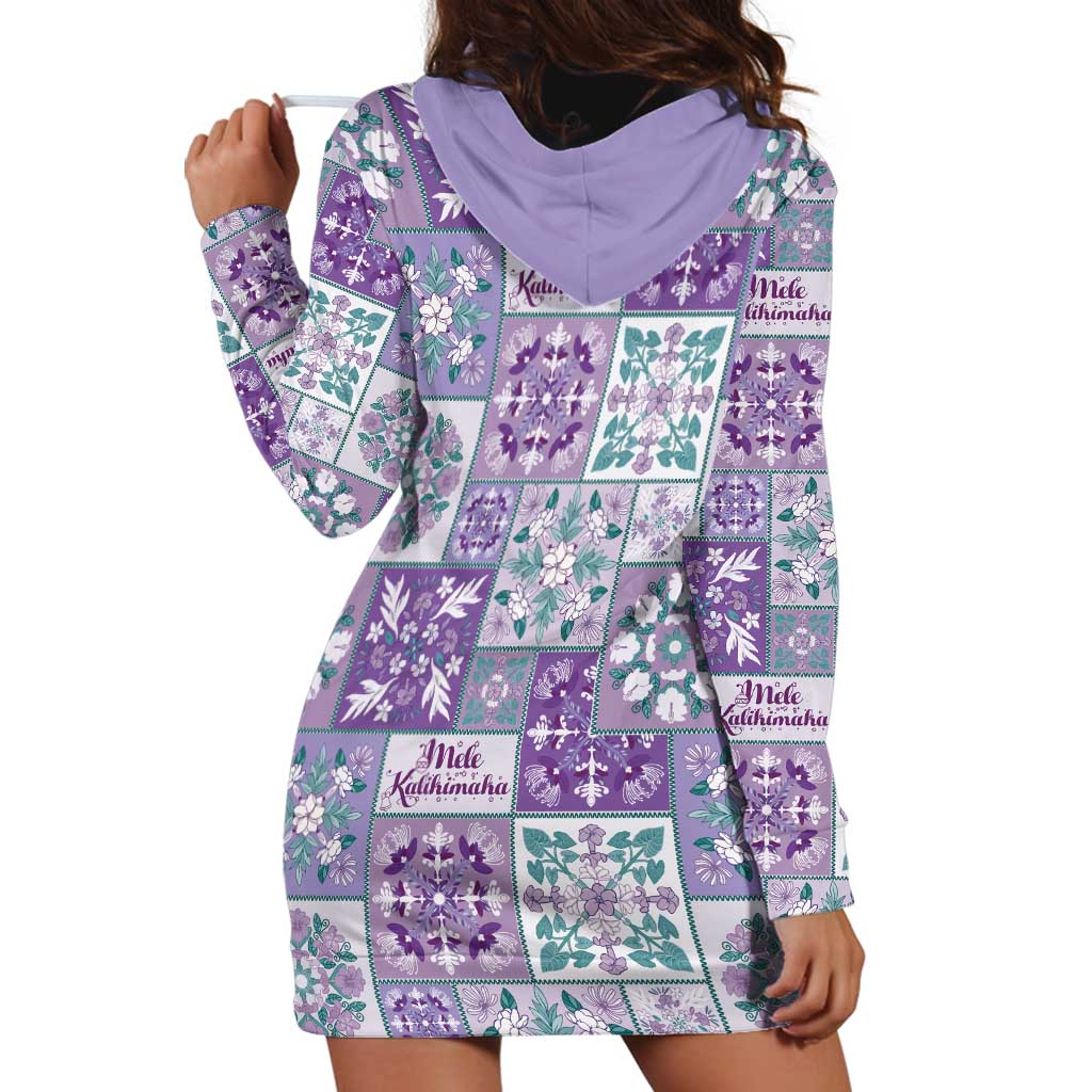 Mele Kalikimaka Hawaii Christmas Hoodie Dress Poni Seamless Floral Motif LT9 - Polynesian Pride