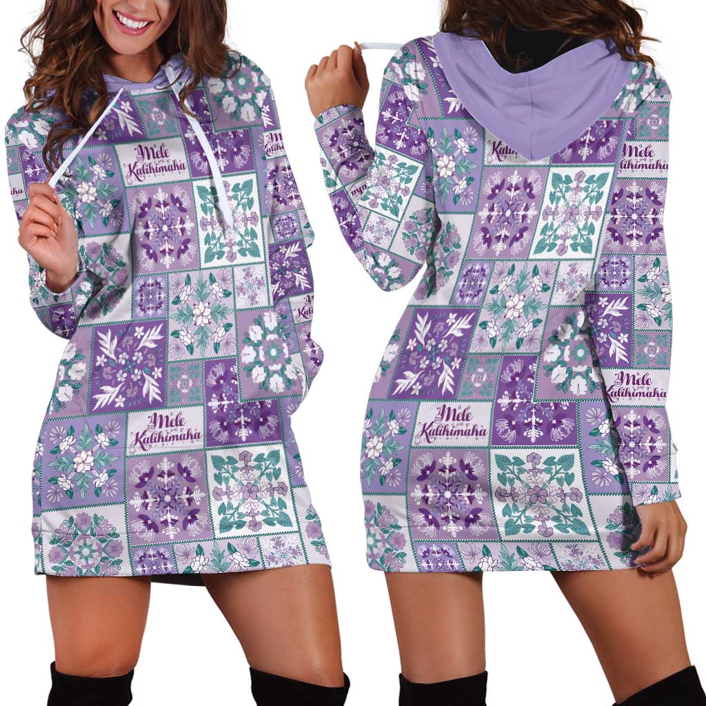 Mele Kalikimaka Hawaii Christmas Hoodie Dress Poni Seamless Floral Motif LT9 - Polynesian Pride