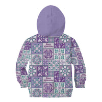 Mele Kalikimaka Hawaii Christmas Kid Hoodie Poni Seamless Floral Motif LT9 - Polynesian Pride