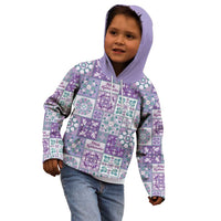 Mele Kalikimaka Hawaii Christmas Kid Hoodie Poni Seamless Floral Motif LT9 - Polynesian Pride
