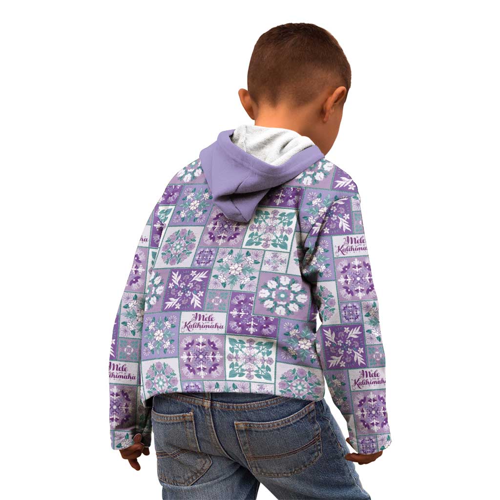 Mele Kalikimaka Hawaii Christmas Kid Hoodie Poni Seamless Floral Motif LT9 - Polynesian Pride