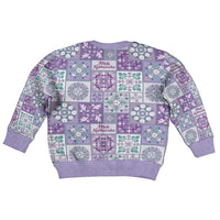Mele Kalikimaka Hawaii Christmas Kid Ugly Christmas Sweater Poni Seamless Floral Motif LT9 - Polynesian Pride