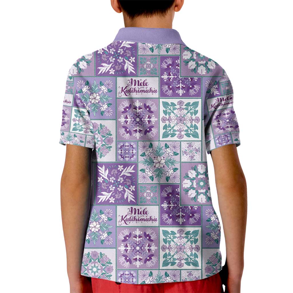 Mele Kalikimaka Hawaii Christmas Kid Polo Shirt Poni Seamless Floral Motif LT9 - Polynesian Pride