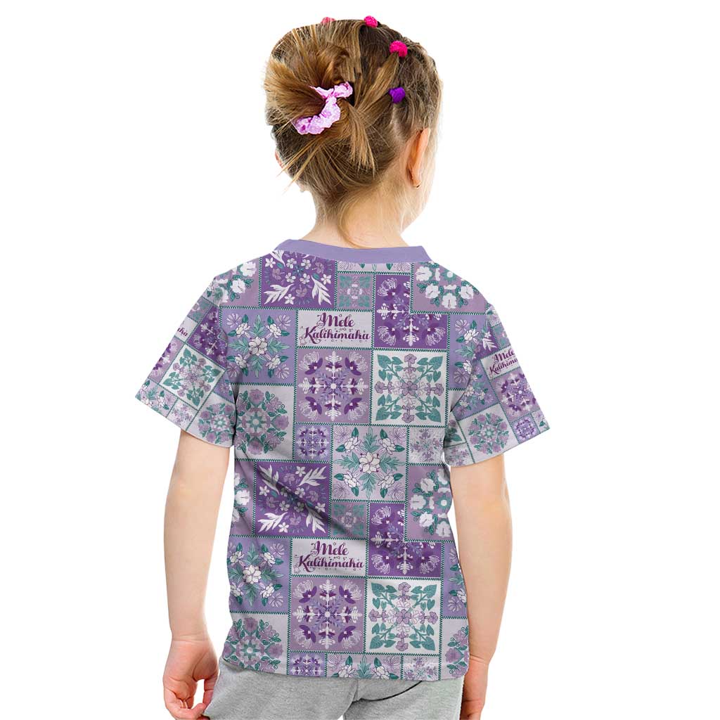Mele Kalikimaka Hawaii Christmas Kid T Shirt Poni Seamless Floral Motif LT9 - Polynesian Pride