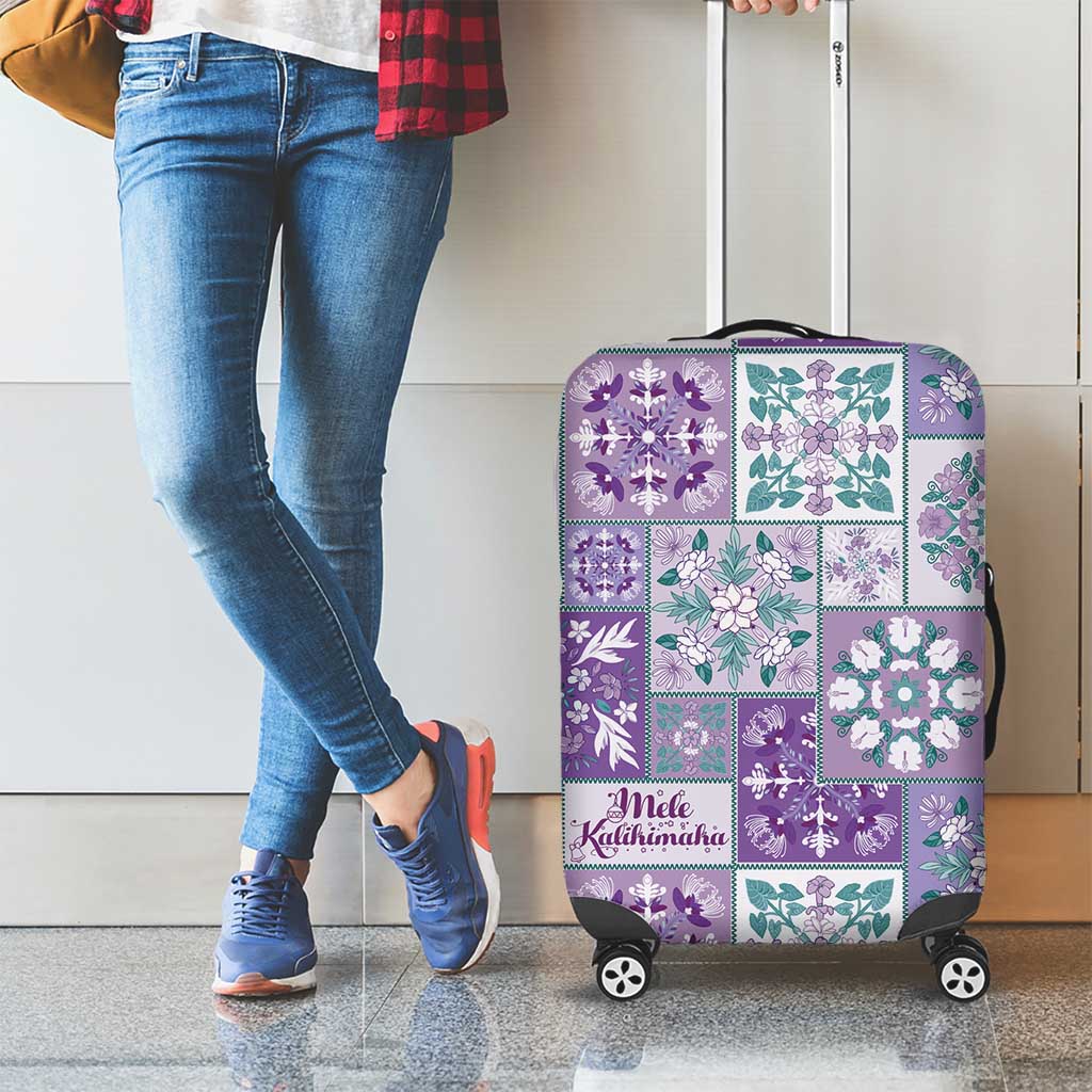 Mele Kalikimaka Hawaii Christmas Luggage Cover Poni Seamless Floral Motif LT9 - Polynesian Pride