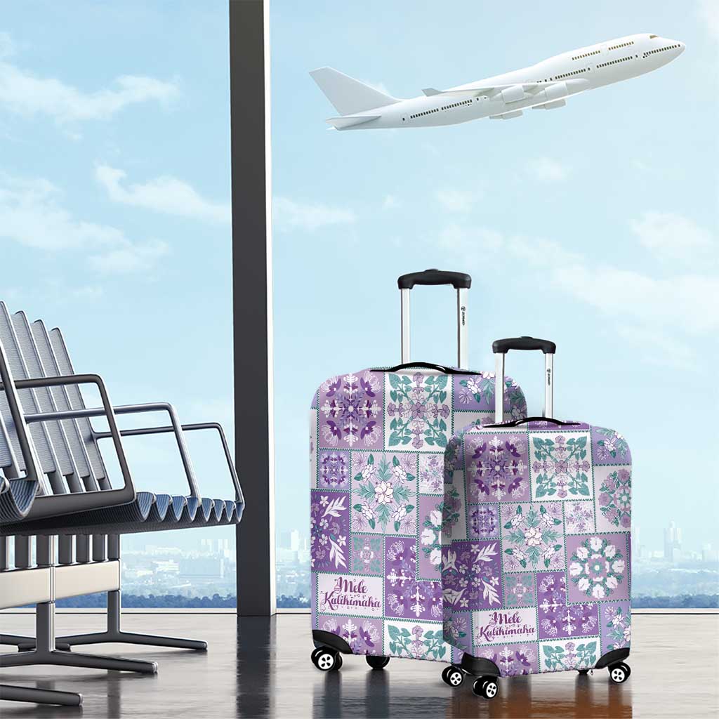 Mele Kalikimaka Hawaii Christmas Luggage Cover Poni Seamless Floral Motif LT9 - Polynesian Pride