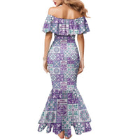 Mele Kalikimaka Hawaii Christmas Mermaid Dress Poni Seamless Floral Motif LT9 - Polynesian Pride