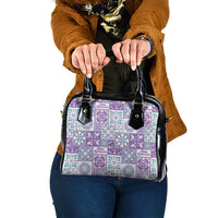 Mele Kalikimaka Hawaii Christmas Shoulder Handbag Poni Seamless Floral Motif - Polynesian Pride