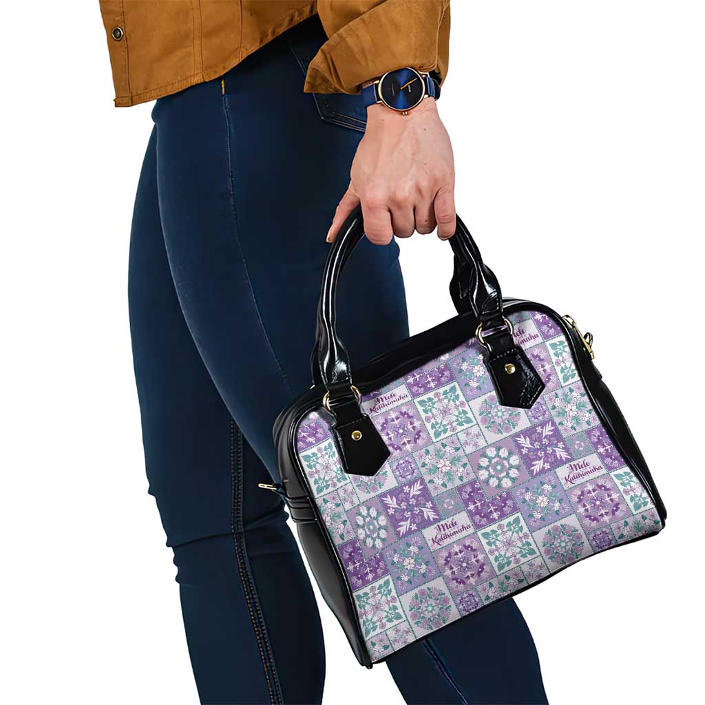 Mele Kalikimaka Hawaii Christmas Shoulder Handbag Poni Seamless Floral Motif - Polynesian Pride
