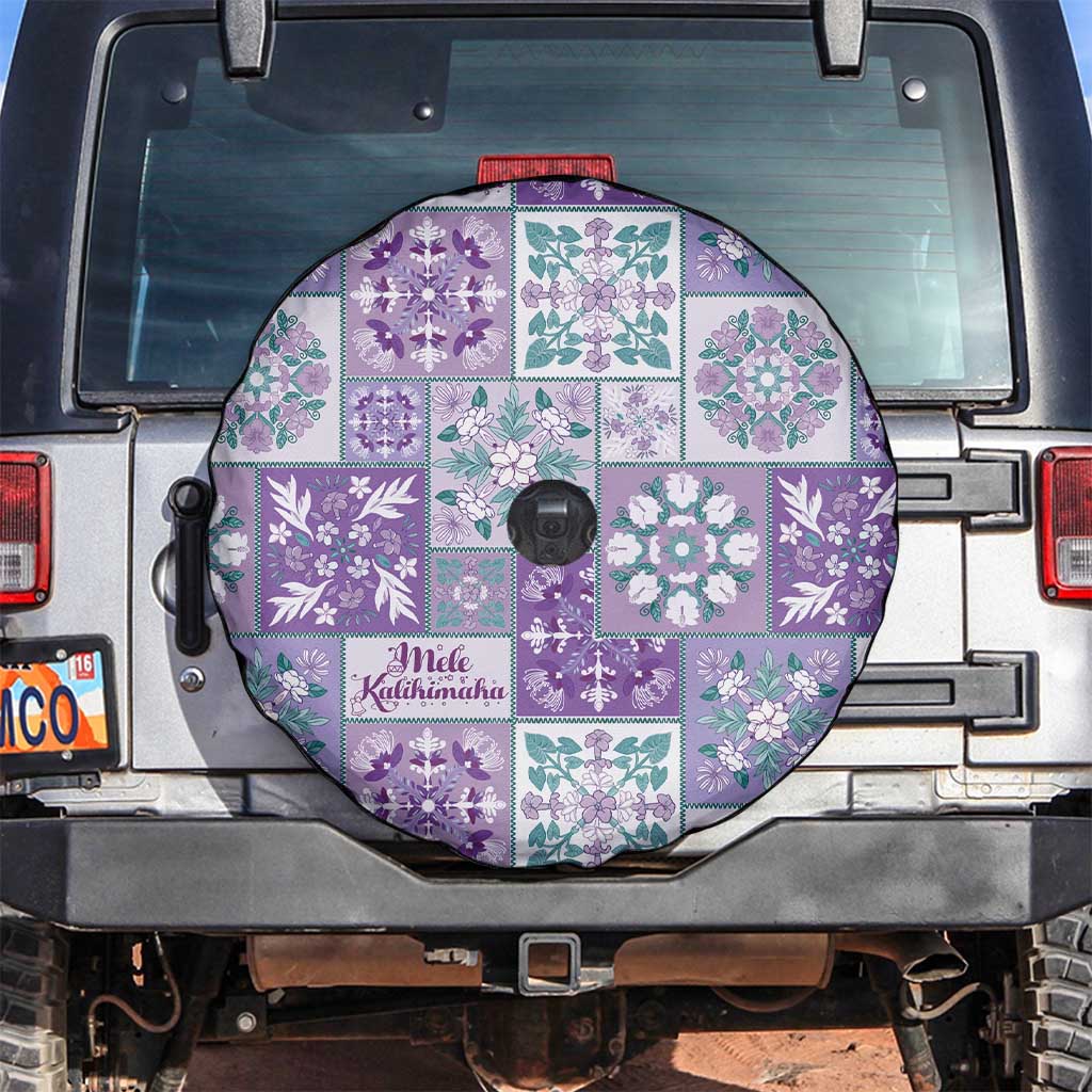 Mele Kalikimaka Hawaii Christmas Spare Tire Cover Poni Seamless Floral Motif LT9 Purple - Polynesian Pride