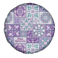 Mele Kalikimaka Hawaii Christmas Spare Tire Cover Poni Seamless Floral Motif LT9 - Polynesian Pride