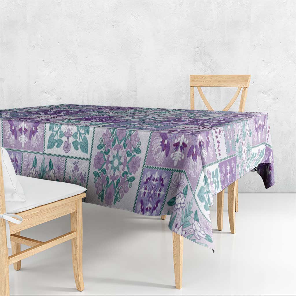 Mele Kalikimaka Hawaii Christmas Tablecloth Poni Seamless Floral Motif - Polynesian Pride