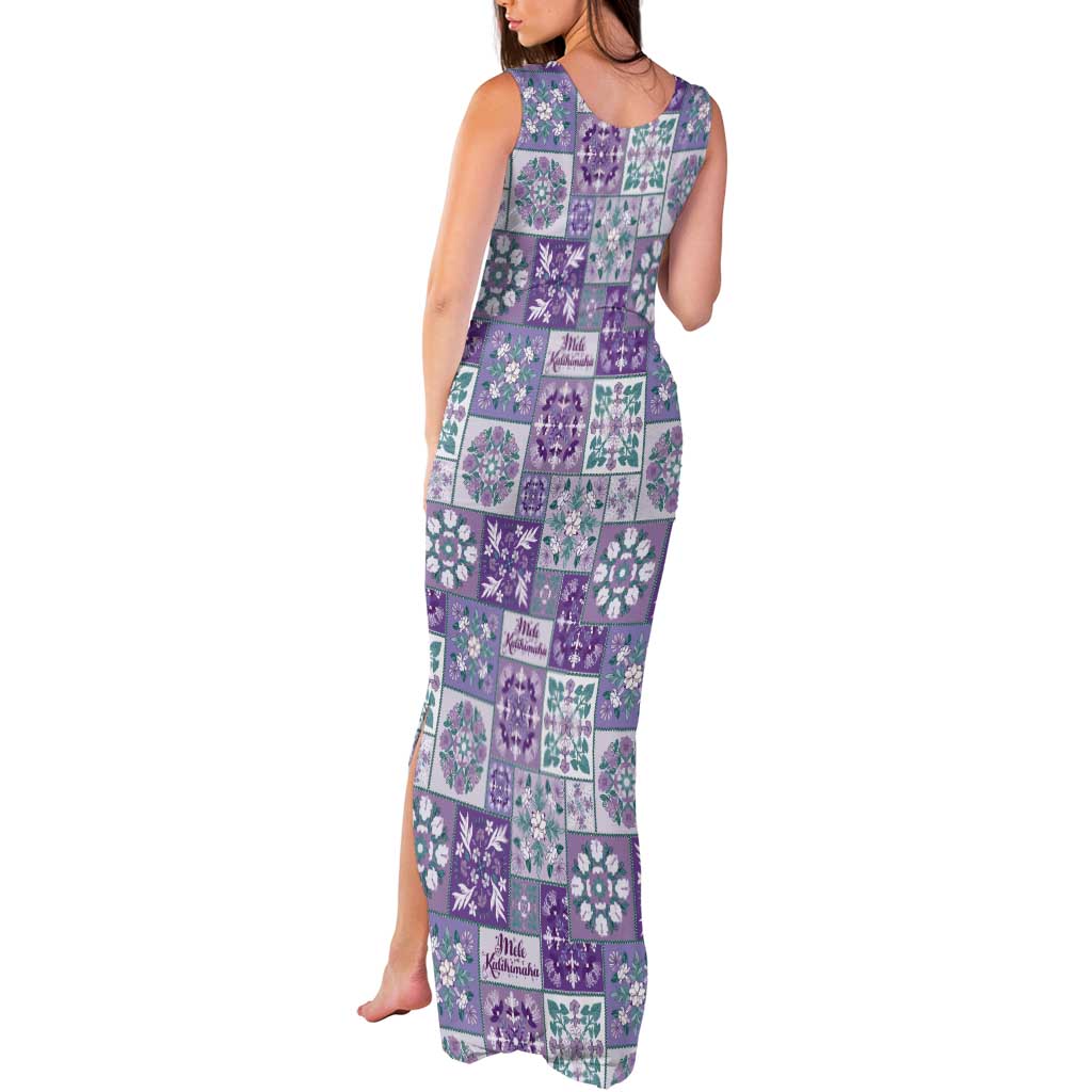 Mele Kalikimaka Hawaii Christmas Tank Maxi Dress Poni Seamless Floral Motif LT9 - Polynesian Pride