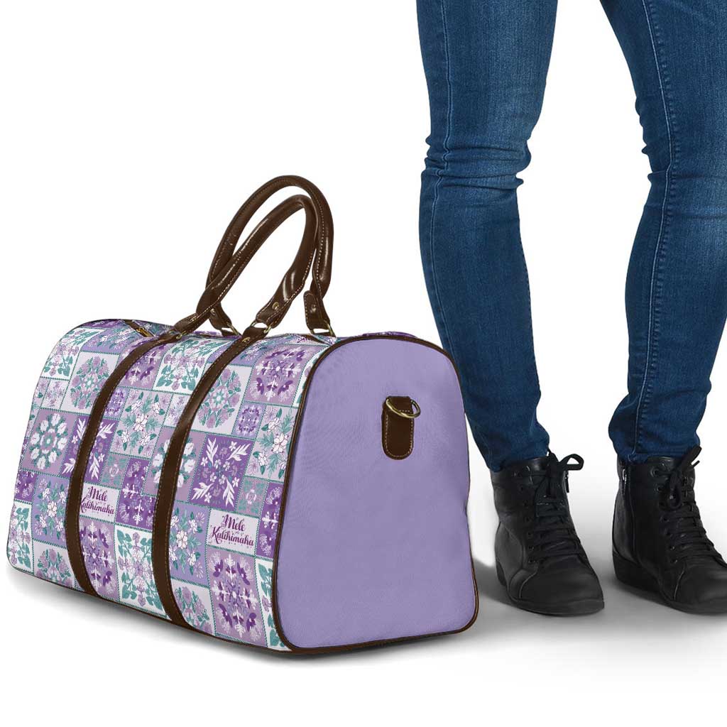 Mele Kalikimaka Hawaii Christmas Travel Bag Poni Seamless Floral Motif - Polynesian Pride