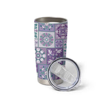 Mele Kalikimaka Hawaii Christmas Tumbler Cup Poni Seamless Floral Motif LT9 - Polynesian Pride