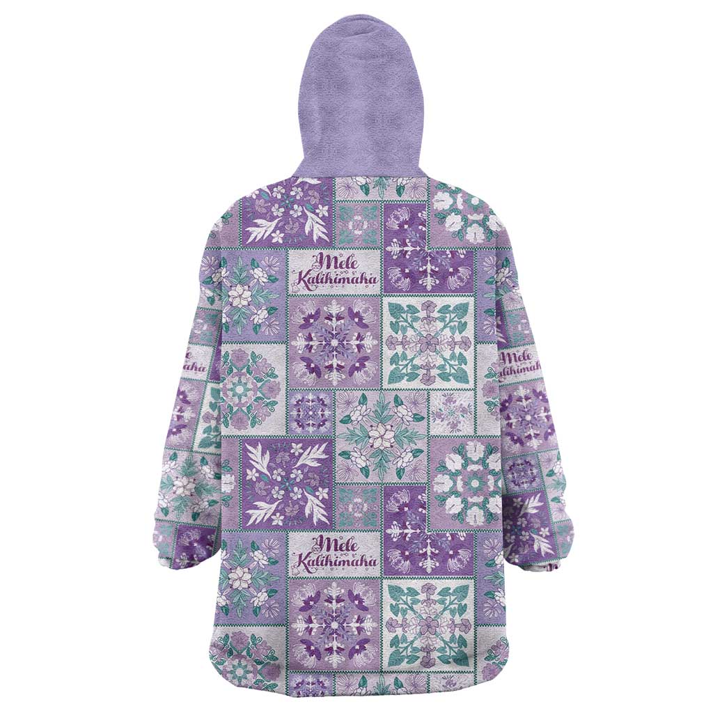Mele Kalikimaka Hawaii Christmas Wearable Blanket Hoodie Poni Seamless Floral Motif LT9 - Polynesian Pride