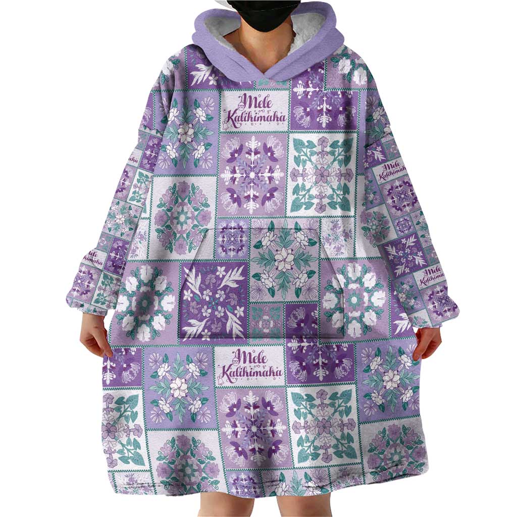 Mele Kalikimaka Hawaii Christmas Wearable Blanket Hoodie Poni Seamless Floral Motif LT9 - Polynesian Pride